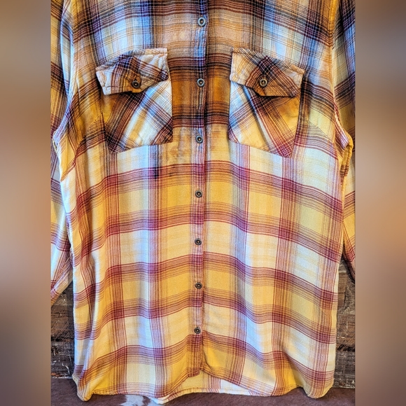 Coors Beer Upcycled Handcrafted Dip Dyed Bleached Flannel Shirt - Picture 11 of 13